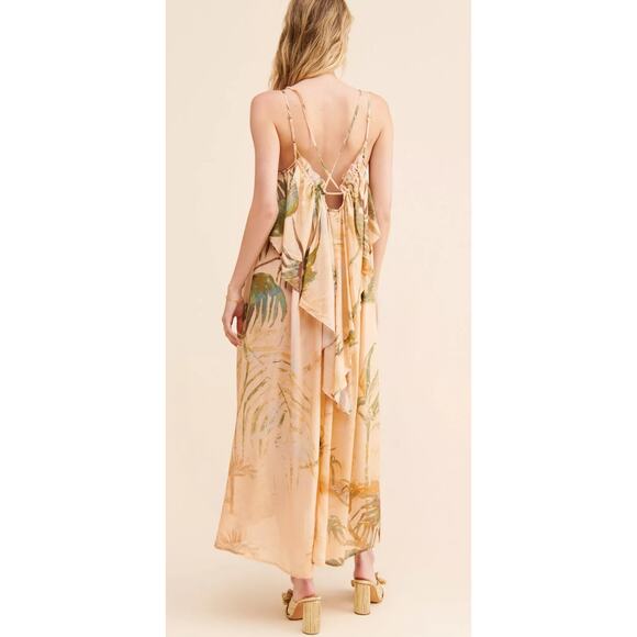 Anthropologie Tahnee Kelland Strappy Flowy Maxi Beach Resort Vacation Medium - Picture 2 of 7